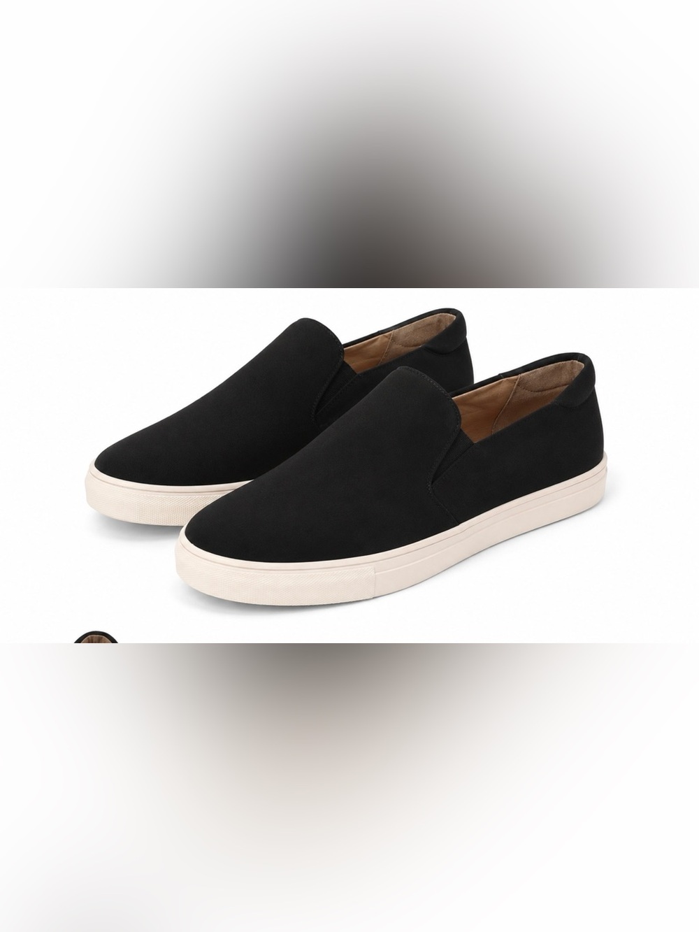 Caslon Men’s Black Slip-On Sneakers Stretch Fabric  Size 10